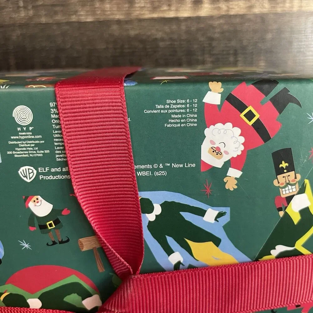 Elf Movie 10 Pair Quarter Sock Set Men’s Size 6-12 Christmas Holiday Gift Set